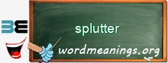 WordMeaning blackboard for splutter